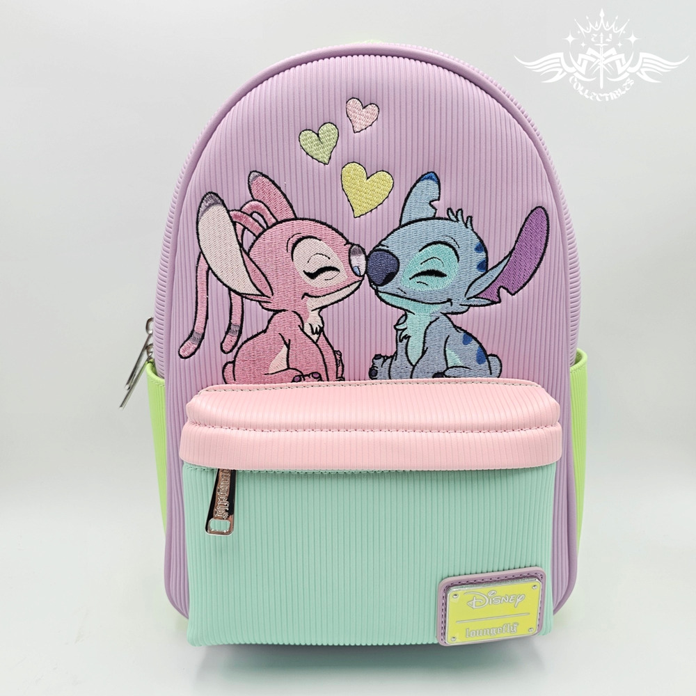 Loungefly Disney Lilo & Stitch The Series Angel Stitch Corduroy Mini Backpack